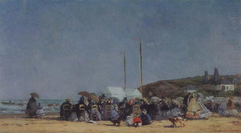 The Beach at Trouville, Eugene Boudin